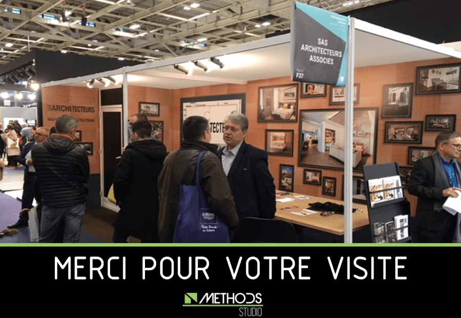 Photos of the Associate Managers of Methods Studio Architectors at the EquipHotel 2018 trade fair